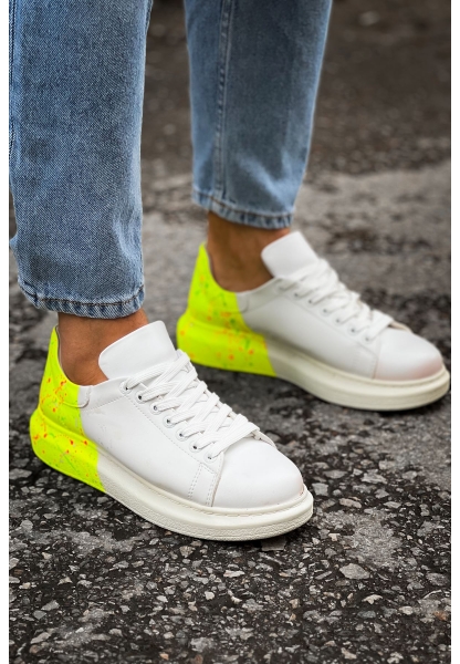 OGR254 CBT Pittura Erkek Ayakkabı 502 NEON SARI TOPUK SPLUSH