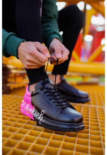 OGR254 CST Pittura Erkek Ayakkabı 477 SIYAH / PEMBE  OGREKIOGR