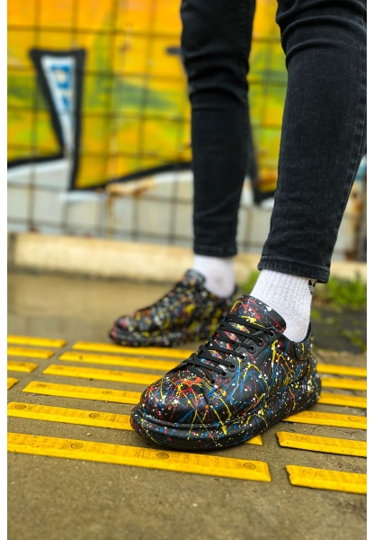 OGR254 CST Pittura Erkek Ayakkabı 498 SARI / MAVI / KIRMIZI SPLUSH