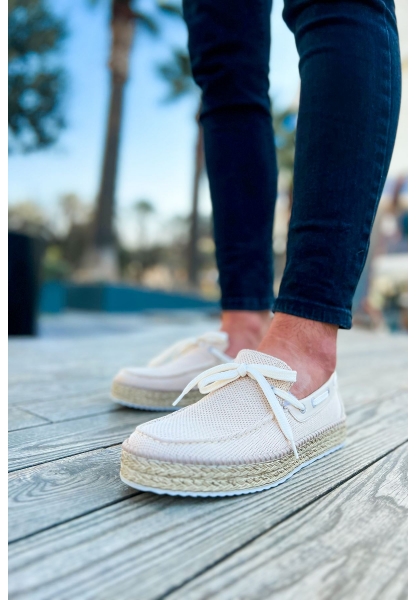 OGR311 Espadril Erkek Ayakkabı BEJ