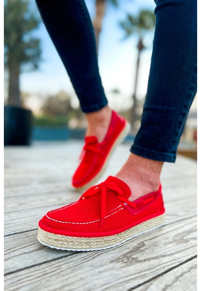 OGR311 Espadril Erkek Ayakkabı KIRMIZI