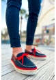 OGR311 Espadril Erkek Ayakkabı SIYAH - KIRMIZI