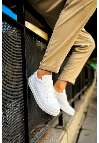 OGR979 Santoni CRT Spor Erkek Ayakkabı BEYAZ