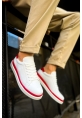OGR979 Santoni GBT Spor Erkek Ayakkabı BEYAZ/KIRMIZI