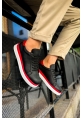 OGR979 Santoni GBT Spor Erkek Ayakkabı SIYAH/KIRMIZI