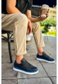 OGR979 Santoni GBT Spor Erkek Ayakkabı SIYAH/MAVI