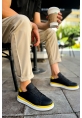 OGR979 Santoni GBT Spor Erkek Ayakkabı SIYAH/SARI